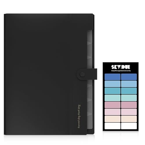 Minimalist SKYDUE Accordion File Organizer, Expanding File Folder with 8 Pockets, Collection