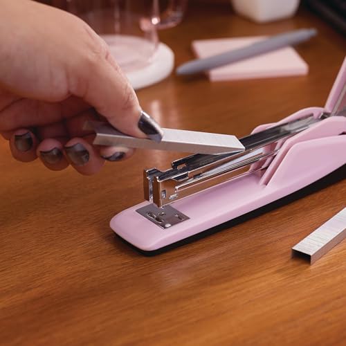 Minimalist Swingline Stapler, 20 Sheet Capacity, 545 Desktop Stapler, Blush Pink