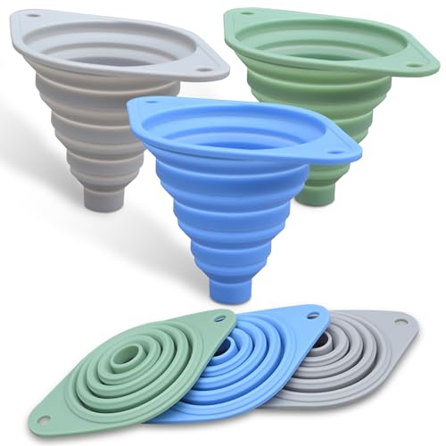 Eco-Friendly Kitchen Funnel Set 3 Pack,Funnels for Kitchen Use