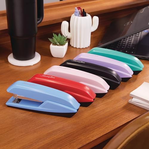 Minimalist Swingline Stapler, 20 Sheet Capacity, 545 Desktop Stapler, Blush Pink